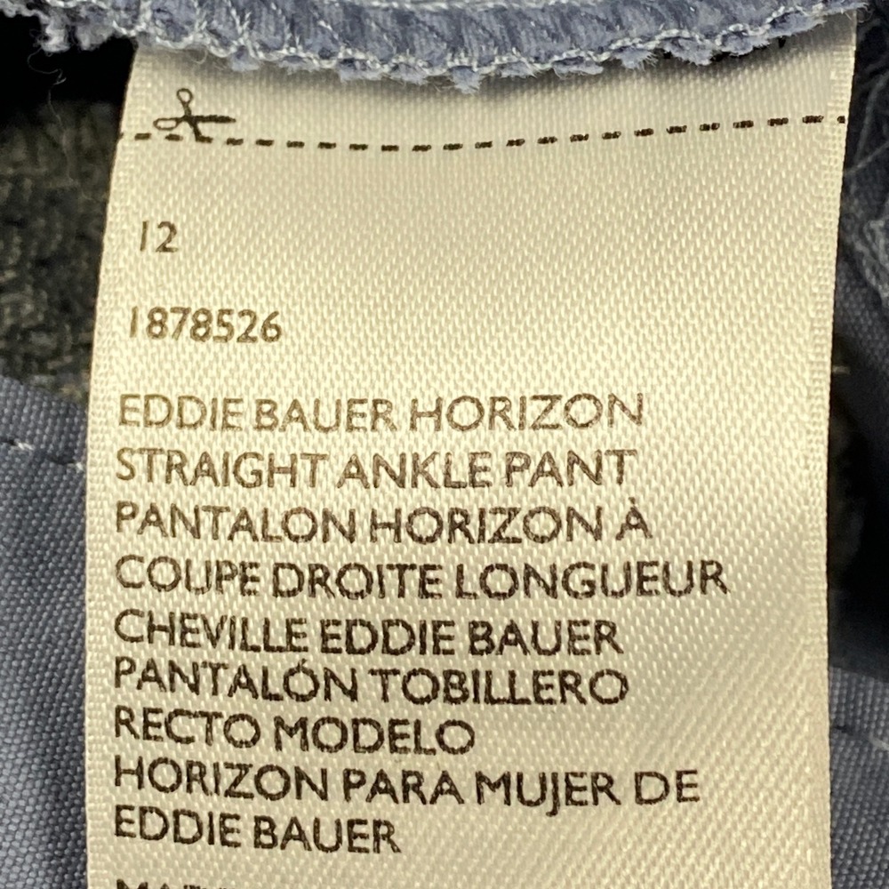 Eddie Bauer Horizon Straight Ankle Pants Womens 12 Blue Gray Hiking Travel - Picture 4 of 16